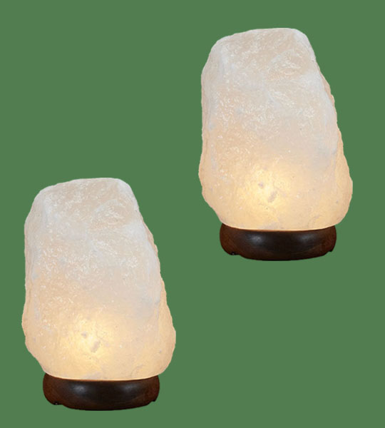Himalayan Salt Lamp Natural White Medium II 2 units (16-22 lbs each)